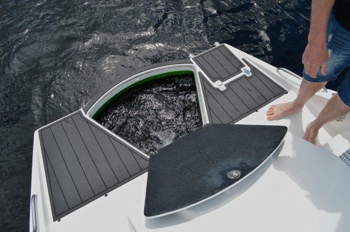 Boarding platform hatch for access to the stern leg (Small)